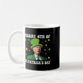 Merry 4th Of St Patricks Day Groovy Joe Biden Conf コーヒーマグカップ (左)