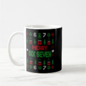 Merry 67 Six Seven 6 7 Meme Christmas Funny Gen Al コーヒーマグカップ (左)