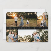 Merry All the Way 4-photo Christmas Card シーズンカード (正面)