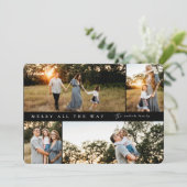 Merry All the Way 4-photo Christmas Card シーズンカード (スタンド正面)