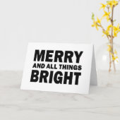 Merry & All Things Bright | クリスマスカード カード (黄色い花)