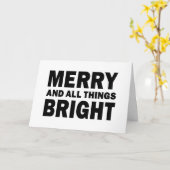 Merry & All Things Bright | Holiday Christmas Card カード (黄色い花)