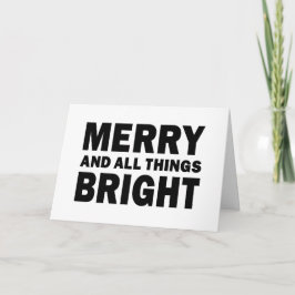 Merry & All Things Bright | Holiday Christmas Card カード