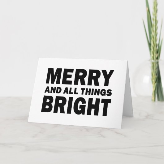 Merry & All Things Bright | Holiday Christmas Card カード (正面)