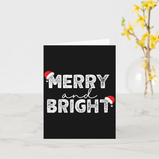 Merry &amp; Bright And I'm Trying To Feel Merry &a カード (黄色い花)