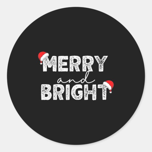 Merry & Bright And I'm Trying To Feel Merry &a ラウンドシール (正面)