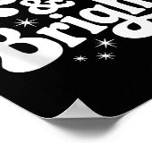 Merry &amp; Bright Retro Christmas Groovy Holiday  ポスター (角)