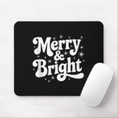 Merry &amp; Bright Retro Christmas Groovy Holiday  マウスパッド (マウス)