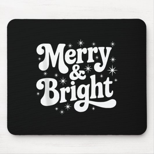 Merry &amp; Bright Retro Christmas Groovy Holiday  マウスパッド (正面)