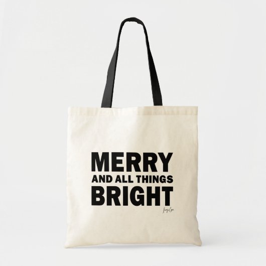 Merry and All Things Bright | Holiday Tote Bag トートバッグ (正面)