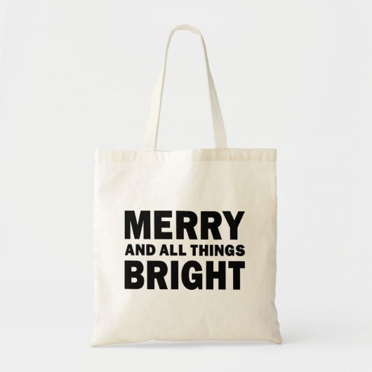 Merry and All Things Bright Holiday Tote Bag トートバッグ (正面)