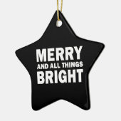 Merry and All Things Bright Modern Black Star セラミックオーナメント (左)