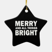 Merry and All Things Bright Modern Black Star セラミックオーナメント (裏面)