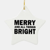 Merry and All Things Bright Modern Christmas Star セラミックオーナメント (正面)