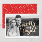 Merry and Bright | ホリデーフォトカード シーズンカード (正面/裏面)