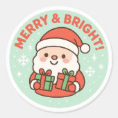 merry and bright ラウンドシール (正面)