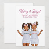 Merry And Bright 写真 シーズンカード (正面/裏面)
