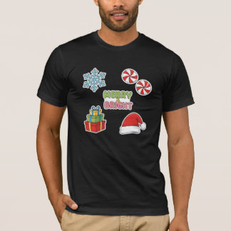 Merry and Bright Christmas Clipart Set Tシャツ