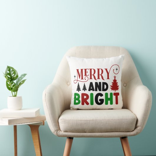 Merry and Bright Christmas Design – Holiday Cheer クッション (椅子)
