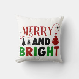 Merry and Bright Christmas Design – Holiday Cheer クッション