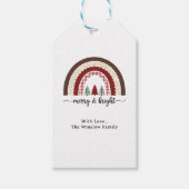 Merry and Bright Christmas  – Festive Holiday ギフトタグ (正面)