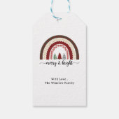 Merry and Bright Christmas  – Festive Holiday ギフトタグ (裏面)