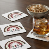 Merry and Bright Christmas – Festive holiday スクエアペーパーコースター