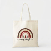 Merry and Bright Christmas – Festive Holiday トートバッグ (正面)