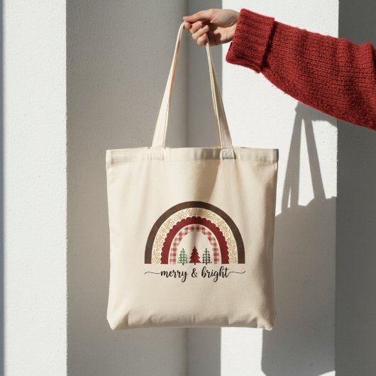 Merry and Bright Christmas – Festive Holiday トートバッグ