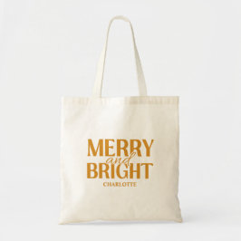 Merry And Bright Christmas Gold  トートバッグ