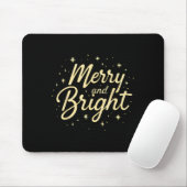 Merry And Bright Christmas Holiday Festive Xmas St マウスパッド (マウス)
