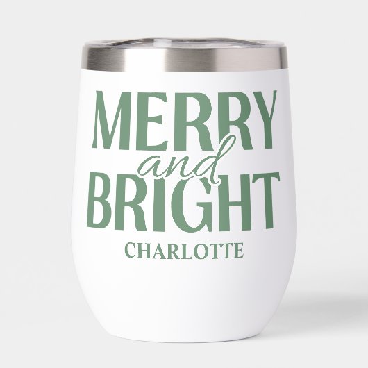 Merry And Bright Christmas Holiday Green (背面)