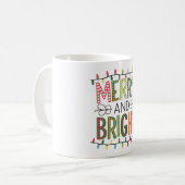 Merry and Bright Christmas Mug コーヒーマグカップ (正面左)