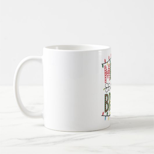 Merry and Bright Christmas Mug コーヒーマグカップ (左)