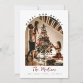 Merry and Bright Christmas Photo Card 招待状 (正面)