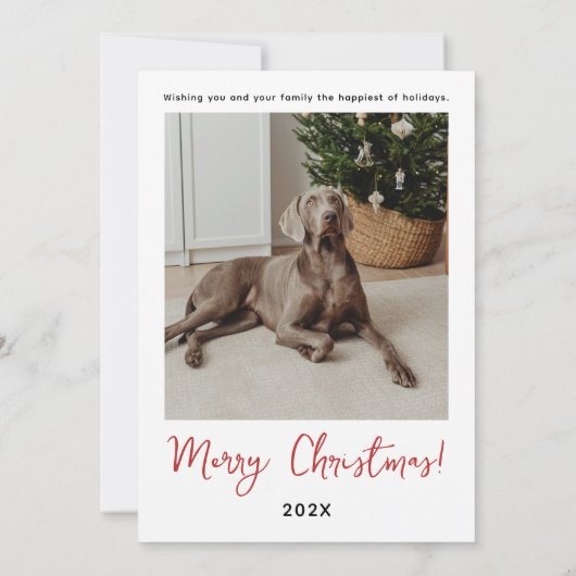 Merry and Bright Christmas Photo Card 招待状 (裏面)