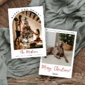 Merry and Bright Christmas Photo Card 招待状