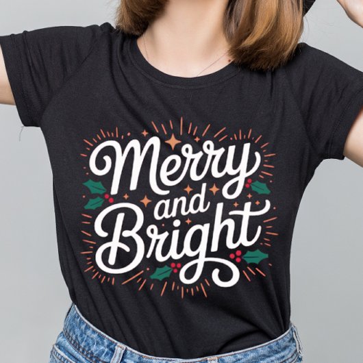 Merry and Bright Christmas Tシャツ