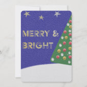 Merry and Bright Christmas Tree Card シーズンカード (正面)