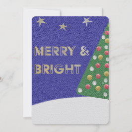 Merry and Bright Christmas Tree Card シーズンカード