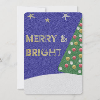 Merry and Bright Christmas Tree Card シーズンカード
