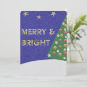 Merry and Bright Christmas Tree Card シーズンカード (スタンド正面)
