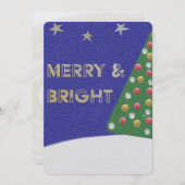 Merry and Bright Christmas Tree Card シーズンカード (正面/裏面)