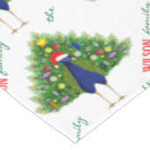 Merry and Bright Christmas Tree Peacock Pattern テーブルクロス (アングル)