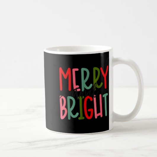 Merry And Bright Christmas Women Girls Kids Toddle コーヒーマグカップ (右)