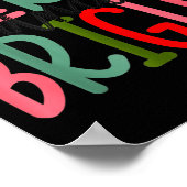 Merry And Bright Christmas Women Girls Kids Toddle ポスター (角)