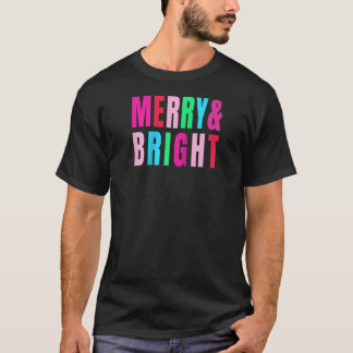 Merry and Bright Christmas Women Girls Kids Toddle Tシャツ