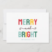 Merry and bright colorful christmas Card シーズンカード (正面)