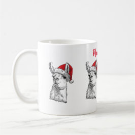Merry and bright customisable Llama fun Christmas  コーヒーマグカップ