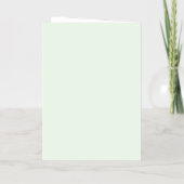 "Merry and Bright" Elegant Pale Green Folded 箔シーズンカード (裏面)